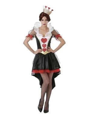 Queen of Hearts Costume - Red, Black, White Hauntlook NWT Medium
